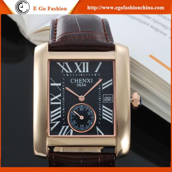 063A Fashion European Hotsale Watches Women Luxury Watch Rose Gold Square Quartz Watch New