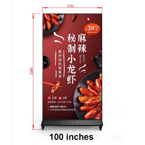75 86 98 Inch Floor Standing Digital Signage Advertising Display Kiosk
