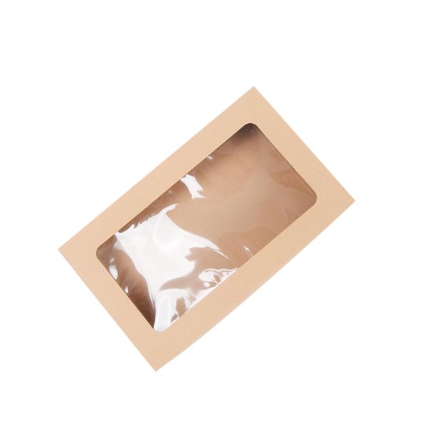 Customized Die Cut Retail Stand Box Food Packaging Gift Paper Box With Clear Window Lid