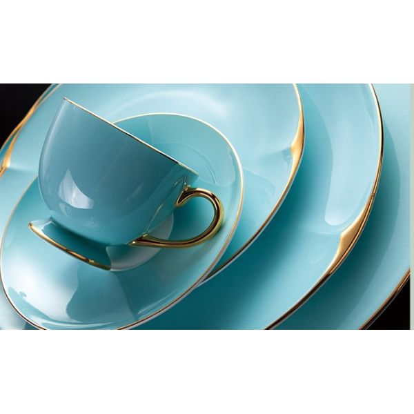 Голубая кость Китай Посуда для ужина Порцелановый набор для ужина Гостиничная коллекция Кость Китай