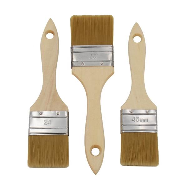 No Cracking Bristle Paint Brush , 10-12mm Thickness Wood Paint Brush