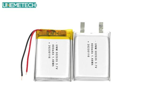 Li Polymer Battery Pack 502535 400mAh 3.7V battery for Electronic Appliances