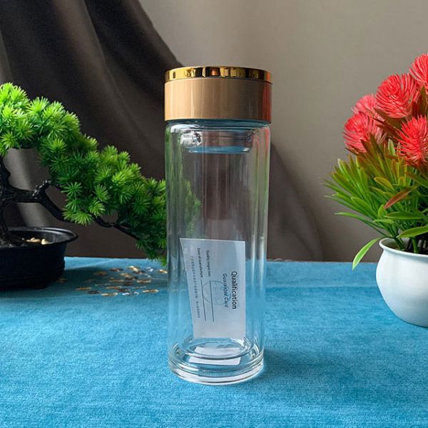 Innovative Drinkware High Borosilicate Double Glass Cup for Tea Separation in B2B