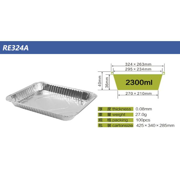 Лоток фольги сверхмощных мелких устранимых пищевых контейнеров алюминиевой фольги продолговатый с крышкой