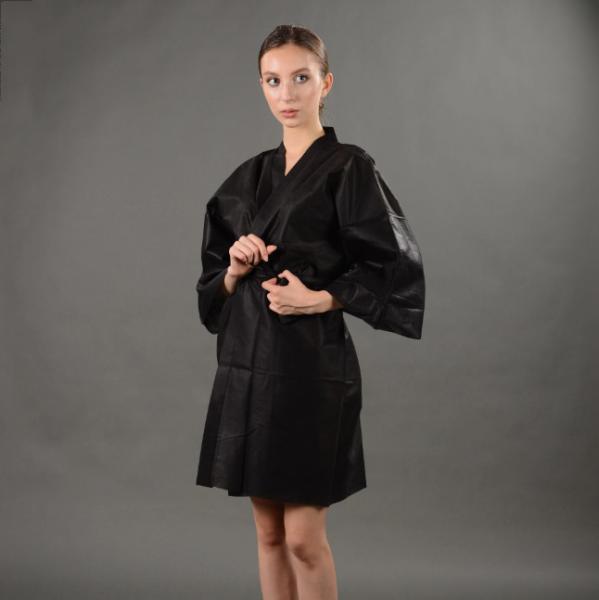 S&J Beauty Spa Disposable Wrap Bathrobe Non Woven Bathrobe Disposable Gown Disposable Kimono Robe