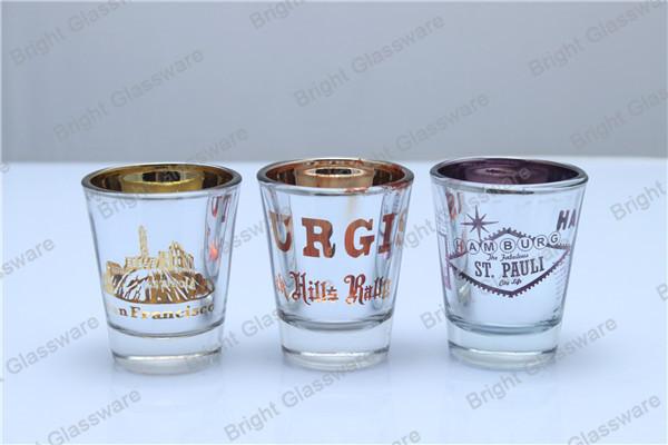 personalized plated color glass candle holder for decoration