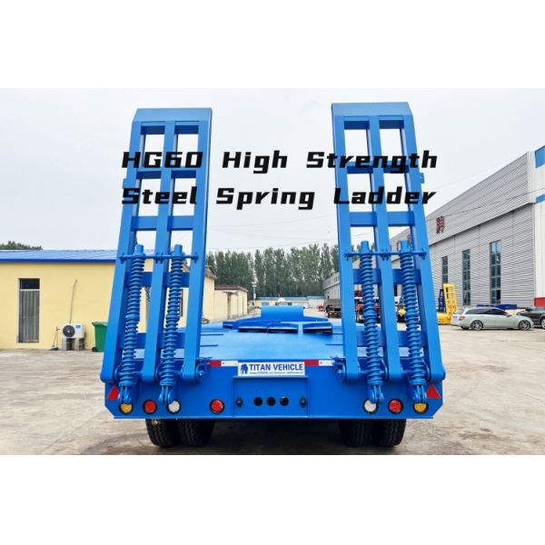 Tri Axle 60-80 Ton Low Bed Semi Trailer To Transport Heavy Equipment for Sale in Mauritius