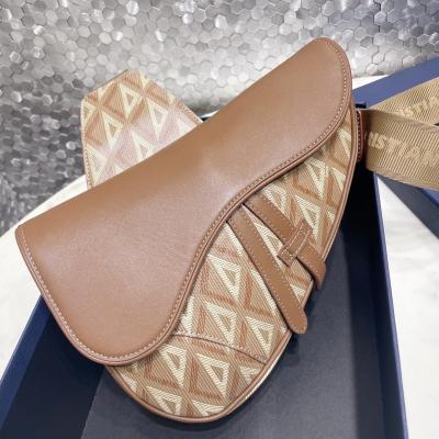 Saco Diamond Canvas And Smooth Leather Dior Wallet Saddle do estilingue da sela do CD
