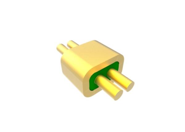 Kovar 4J29 2-Pin Header Connector Hermetic DC Straight Cut For Solder MC-1764-JH