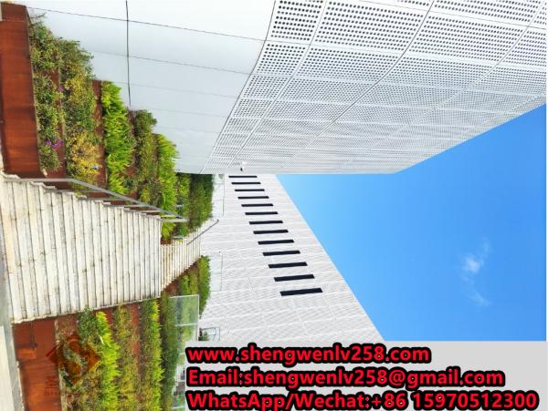 Wooden Grain Aluminum Solid Panel Customized Shopping Mall Curtain Wall