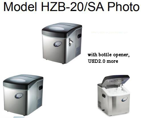 20Kg Stainless Steel Low Power Home Compact Ice Maker Machine , Potable Commercial Ice Maker Machine Countertop