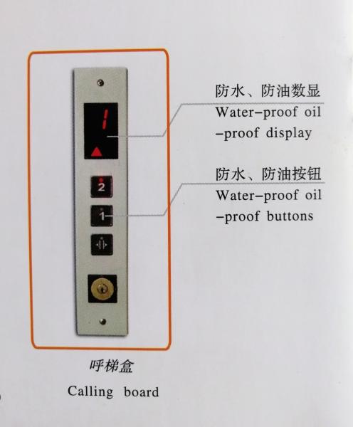 380V Main Power Food Dumbwaiter Lift , Water / Oil Proof Buttons Kitchen Food Lift