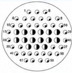 PM4-32-1J1B Flange Mount Circular Connector Socket 32 Core Industrial Connector
