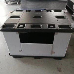 Logistic Plastic Pallet Box 300kg Capacity Collapsible Moving Boxes Durable