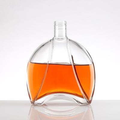 Fabricação personalizada de garrafa de whisky de vidro transparente de 200 ml para perfume de vodka