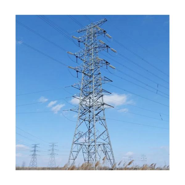 Yinghao manufacturer 10kv-500kv galvanized steel transmission tower double circuit power angle steel grid tower