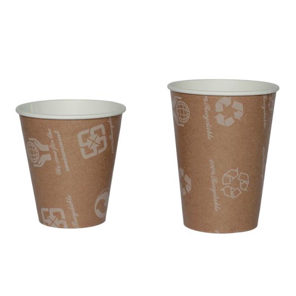 12 Oz Custom Disposable Coffee Cups Water Based Compostable Plastic Free