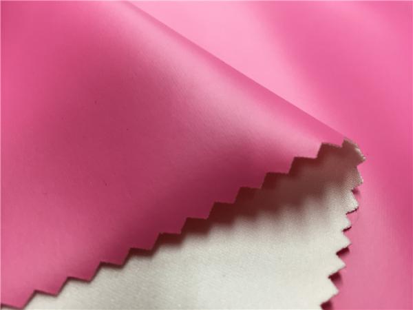 Fuschia Color Swimwear Garment Leather Fabric Anti - Mildew Eco Friendly