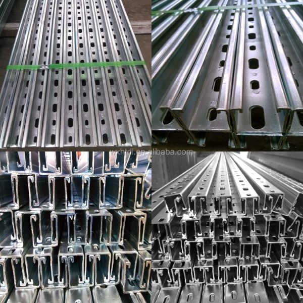 Half Slotted Metal Framing Strut Channel Unistrut 41x41
