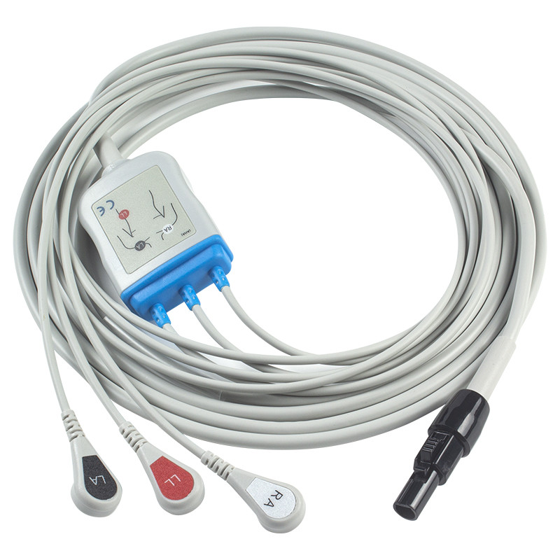 Кабели Kontron ECG и Leadwires 125 128 VSM510 3 руководство AHA щелкают 7Pin кабель соединителя ECG