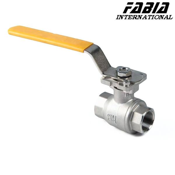 Válvula de esferas industrial de aço inoxidável de duas peças