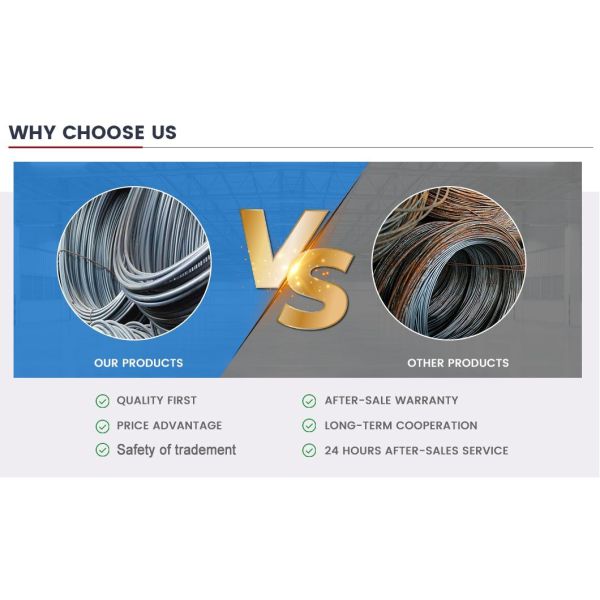 M.S. Barre métallique 5,5 mm 6,5 mm SAE 1006 SAE 1008 Acier laminé à chaud à faible teneur en carbone