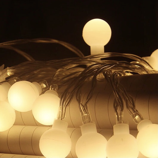 Color Changing Globe String Lights 16.4 ft 50 LEDs Crystal Bubble Ball Fairy Lights with Remote Control Ambient Lighting