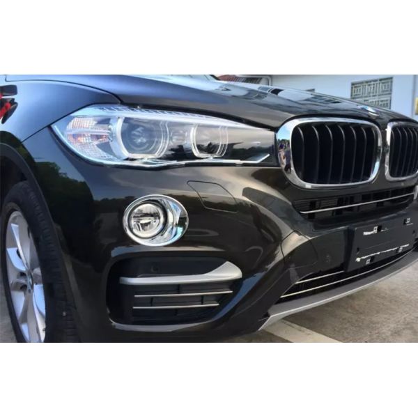 Chromed Fog Lamp Bezel For BMW E71 X6 2015 Front Bumper Light Frame