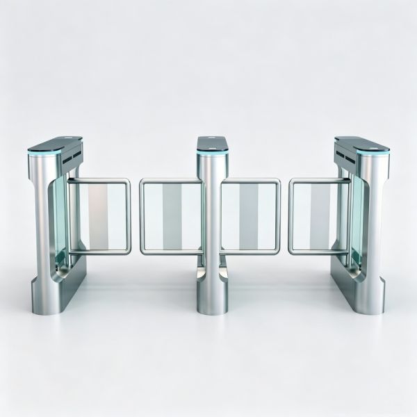 Hotel Lobbies Swing Turnstile Floor Mounted With RFID Access Control