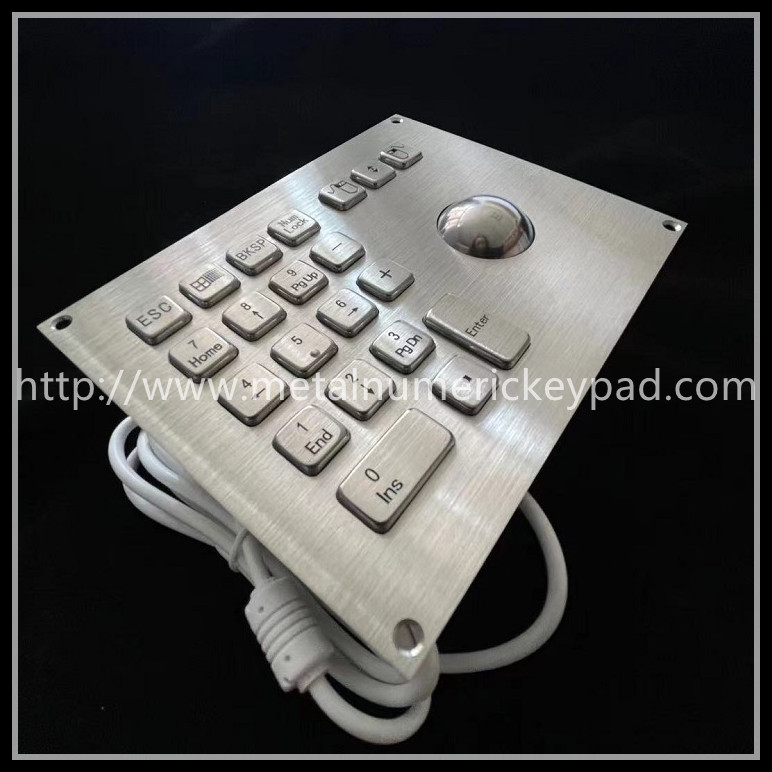 Клавиатура цифров компьютера промышленная с интерфейсом USB трекбола