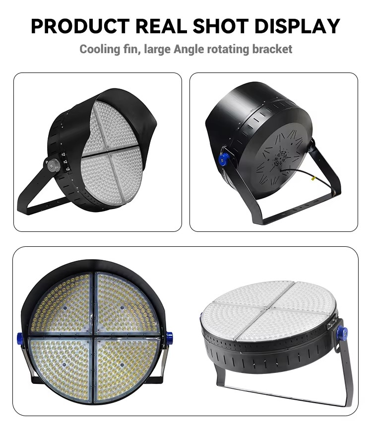 Aluminio 1200W LED Modulos de luz de inundación Diseño Ip65 Estadio de fútbol al aire libre Luz para el campo de deporte
