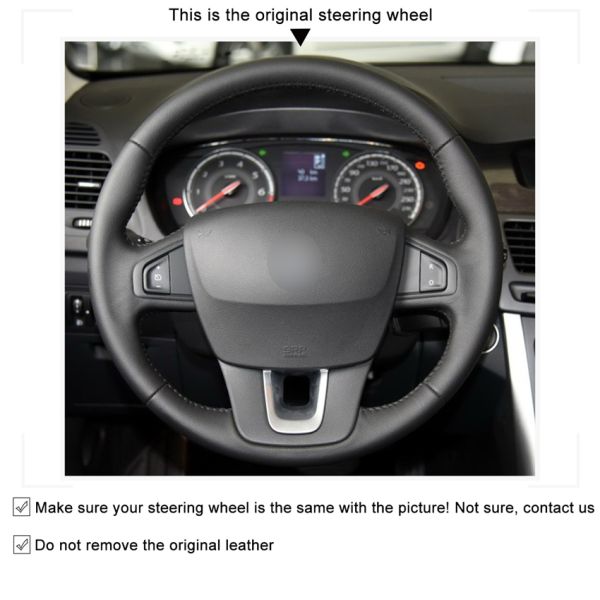 Custom Combinations Hand Sewing Steering Wheel Cover For Renault Laguna 3 Latitude Samsung SM5 SM7 2014 2015 2016 2017 2018