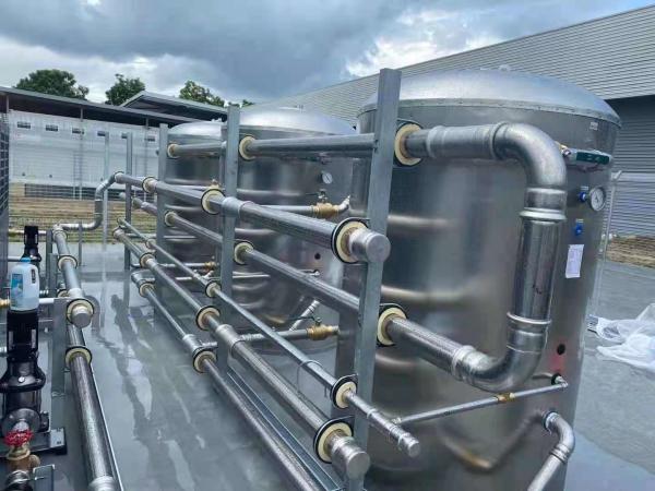 2 units of 110kW heat pump + 3 pcs of 2000 liter pressure bearing tank