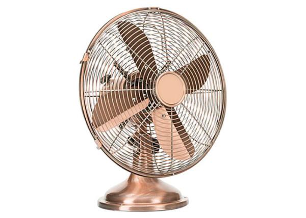 Electric Metal Vintage Retro Desk Fan 110V 50Hz 2 Round Plug