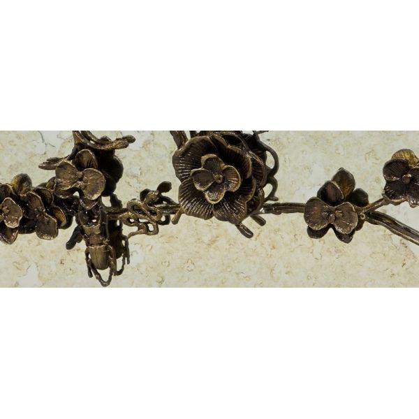 Brass Rose Sideboard Storage Cabinet