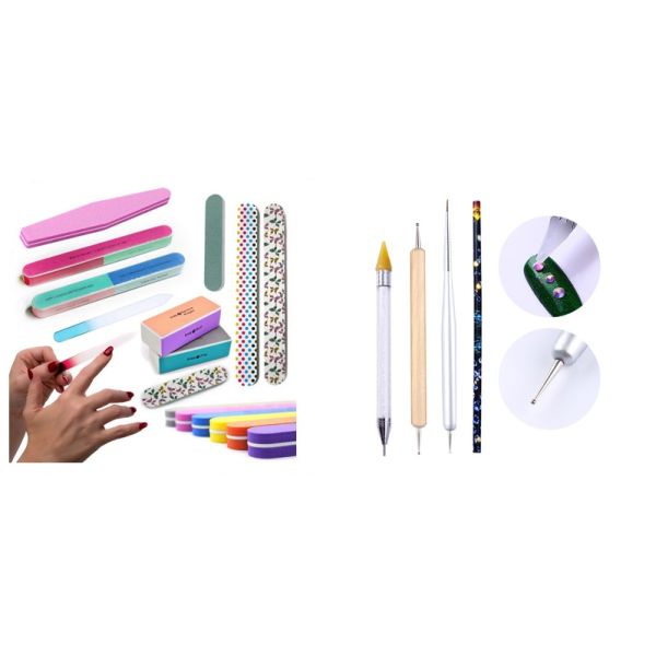 Colorful 6pcs C Curve Metal Rod Sticks DIY Nail Art Tool