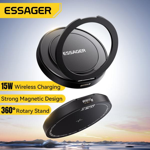 ESSAGER ES-WC18 15W Fast Wireless Charger for Best Phone Stand Charging PD Function and Fast Charging