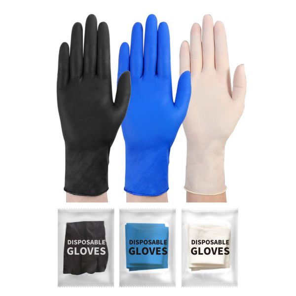 Disposable Latex Gloves High Elasticity Multi-Color Pink/Blue/White ISO/CE Certified Medical Examination Gloves