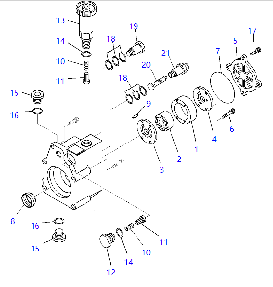 6262-71-1100 6262711100 Fuel Pump Excavator Engine Parts For KOMATSU WA500