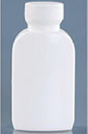 Durable Plastic Medicine Bottles , Flat Square Bottle 80G Solid Packaging