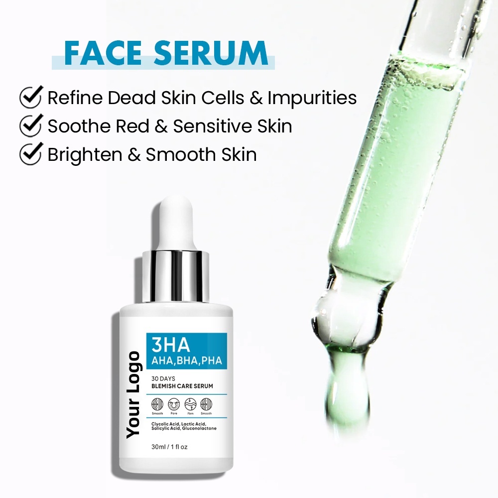 OEM ODM Korean Brand Skin Care Set Acne Treatment Serum essence Acne Removing and Spot Removing Facial face cream Cuticle Layer Solution Skin Texture Exfoliating Facial Cleanser Toner