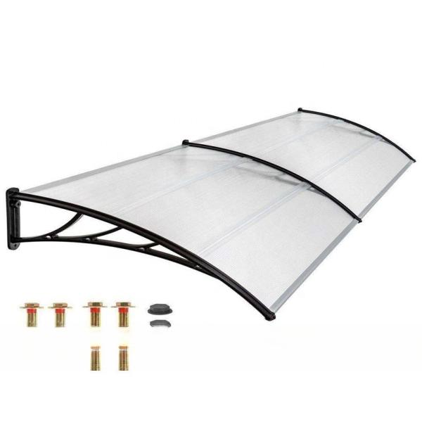 1-18MM Toldo de janela de policarbonato em bronze Transparente verde opal e cores do lago