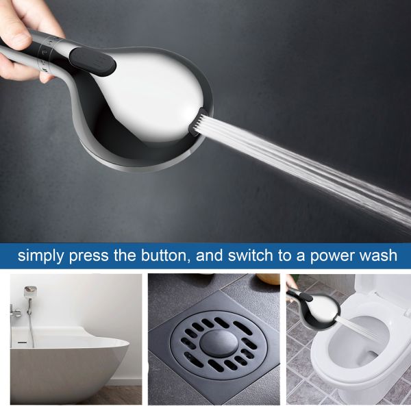 Brass High Pressure Rain Shower With A Stone Filtered 10 Spray Water Function Adjustable Hand Held Shower Head
