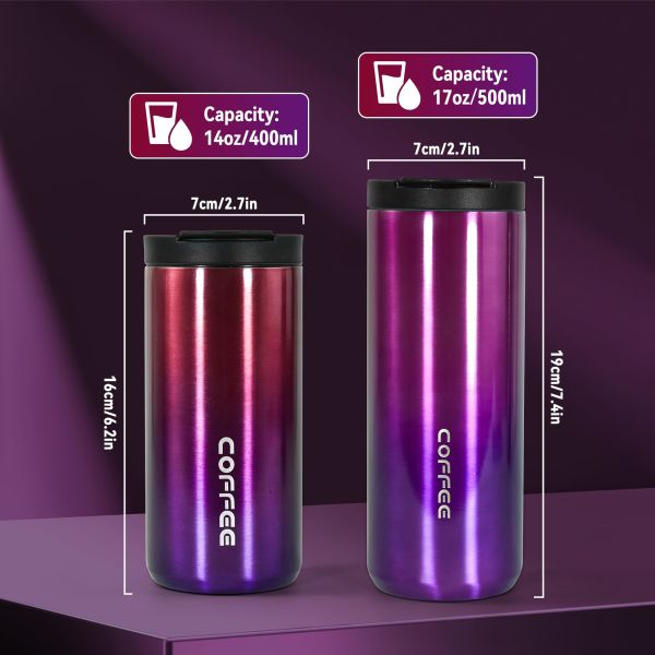 Dispenser de bouteille de tasse de thé à double paroi Vacuum Café isolé Boisson d'eau Sport imperméable Para Café Finest Collection