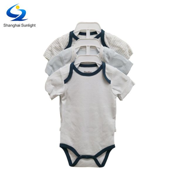 7 Days Sample Order Lead Time Supported Style Short Sleeve Baby Rompers with Button