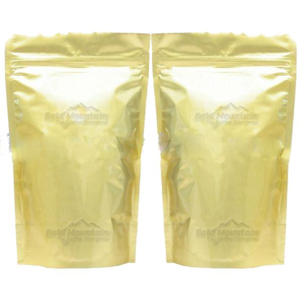 Польностью напечатанное золото света застежки -молнии мешков лоснистого чая упаковывая стоит вверх