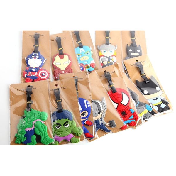 Custom cartoon luggage tag soft silicone luggage tag