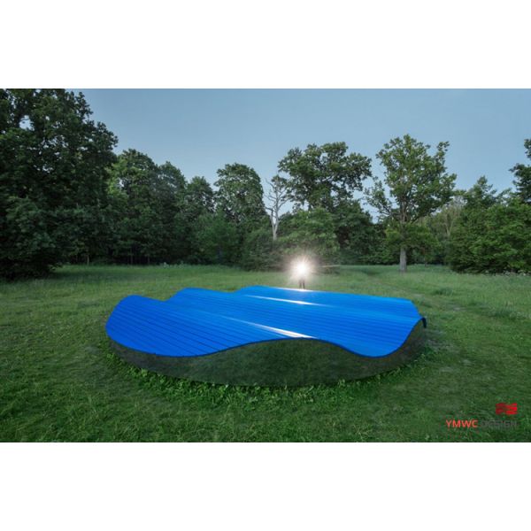 Art Seat Landscape Blue Cloud Sculpture Park Decorative Sculpture in Modernistic Style