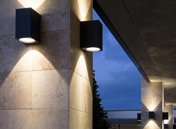 Outdoor Wall Lamp Waterproof Double Beam Up And Down Spot Light Wall Washing Warm Light Courtyard Villa Wall Lights