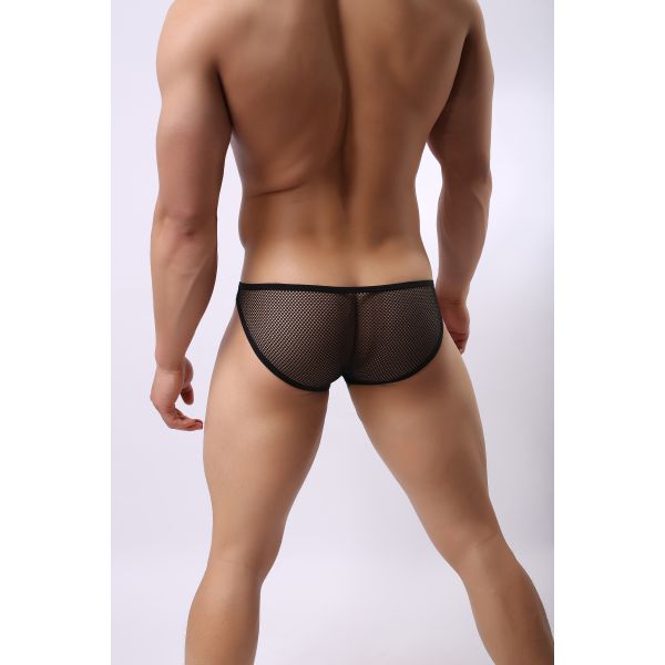 Customized Mens Briefs Underwear Nylon Spandex Transparent Mens Boxer Briefs